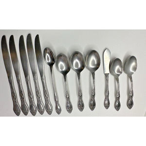 WMA Rogers Deluxe Huntington Stainless Flatware 12 Pc Replacement